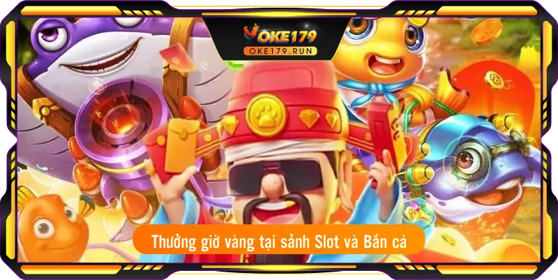 Thưởng giờ vàng tại sảnh Slot và Bắn cá