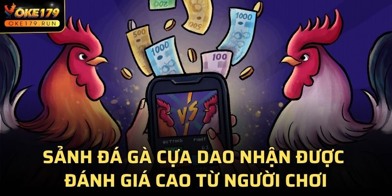 Sảnh đá gà cựa dao nhận được đánh giá cao từ người chơi